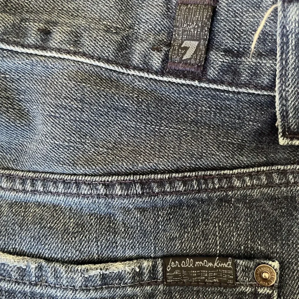 7 For All Mankind Austyn Relaxed Straight Mens Jeans Size 33X34 Dark Blue Zip - Picture 7 of 7